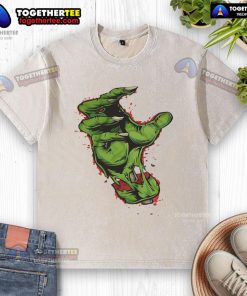 Premium green hand-bloody washed T-shirt featuring unique design and soft fabric, perfect for casual wear.