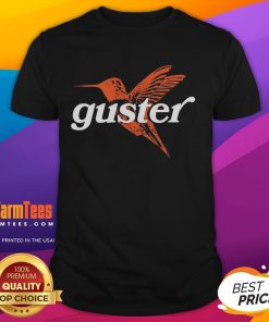 Alt Text: Premium Guster Hummingbird T-Shirt featuring a vibrant hummingbird design on soft fabric, perfect for casual wear.