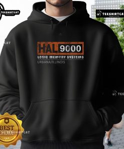 Premium HAL 9000 distressed classic hoodie featuring iconic design, perfect for sci-fi fans and stylish casual wear.