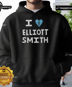 Premium I Love Elliott Smith Hoodie featuring a stylish design perfect for fans of the iconic musician.