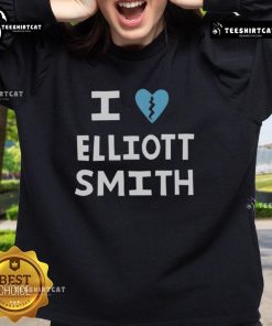 Premium I Love Elliott Smith Sweatshirt featuring stylish design, perfect for fans of Elliott Smith's music.