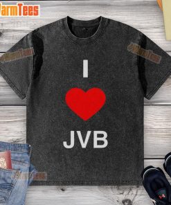 Premium I Love JVB Washed T-Shirt featuring a stylish design, perfect for casual wear and expressing JVB fandom.