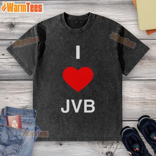 Premium I Love JVB Washed T-Shirt featuring a stylish design, perfect for casual wear and expressing JVB fandom.