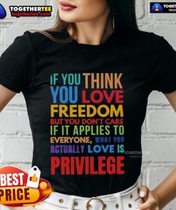 Premium ladies tee featuring 'If You Think You Love Freedom' design, perfect for freedom enthusiasts and casual wear.