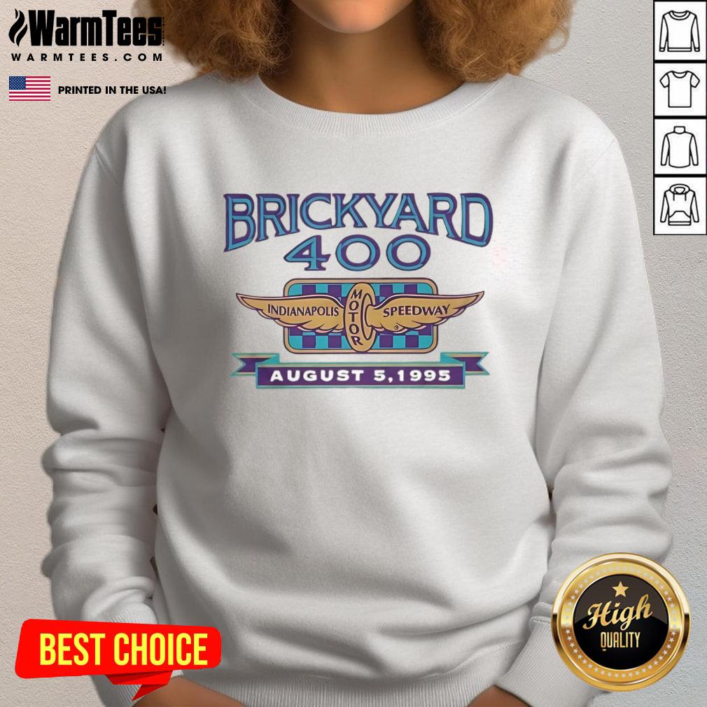 Premium Indiapolis Speedway Brickyard 400 1995 Sweatshirt Premium Indianapolis Speedway Brickyard 400 1995 sweatshirt showcasing classic racing graphics and vibrant colors.
