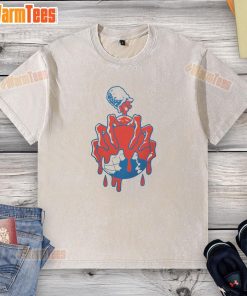 Premium Infect The Earth washed t-shirt featuring eco-friendly design and soft fabric for comfortable wear.
