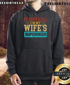 Premium 'I'm My Wife's Superhero' hoodie featuring a stylish design, perfect gift for superhero-loving spouses.