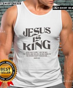 Premium Jesus Is King Vintage Classic Tank Top featuring bold lettering and a stylish design for faith-inspired fashion.