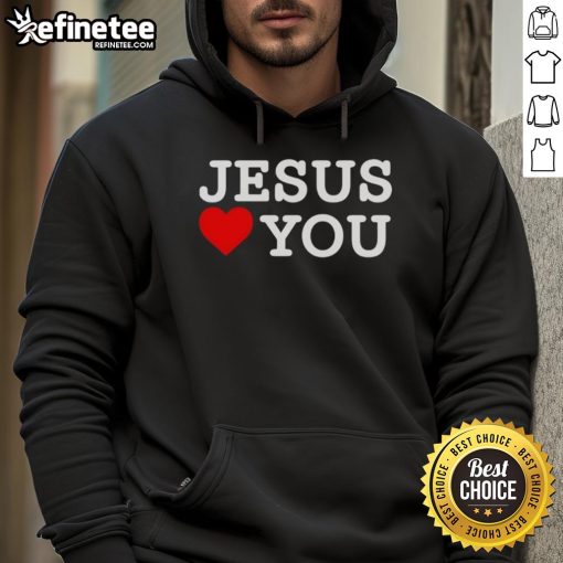 Premium Jesus Love You Hoodie in soft fabric, featuring a vibrant graphic design, perfect for spreading love and faith.