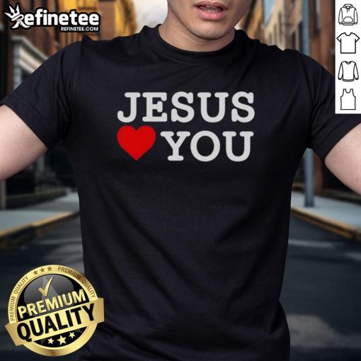 Premium Jesus Love You T-Shirt featuring bold typography and vibrant colors, perfect for expressing faith and love.