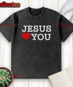 Premium Jesus Love You Washed T-Shirt featuring a soft fabric and vibrant graphic design, perfect for casual wear.