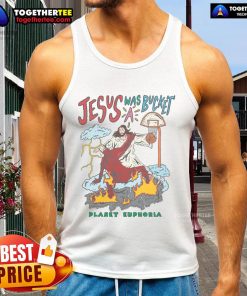 Alt Text: Premium Jesus Was A Bucket Jesus Basketball Tank Top featuring a stylish design for basketball enthusiasts.