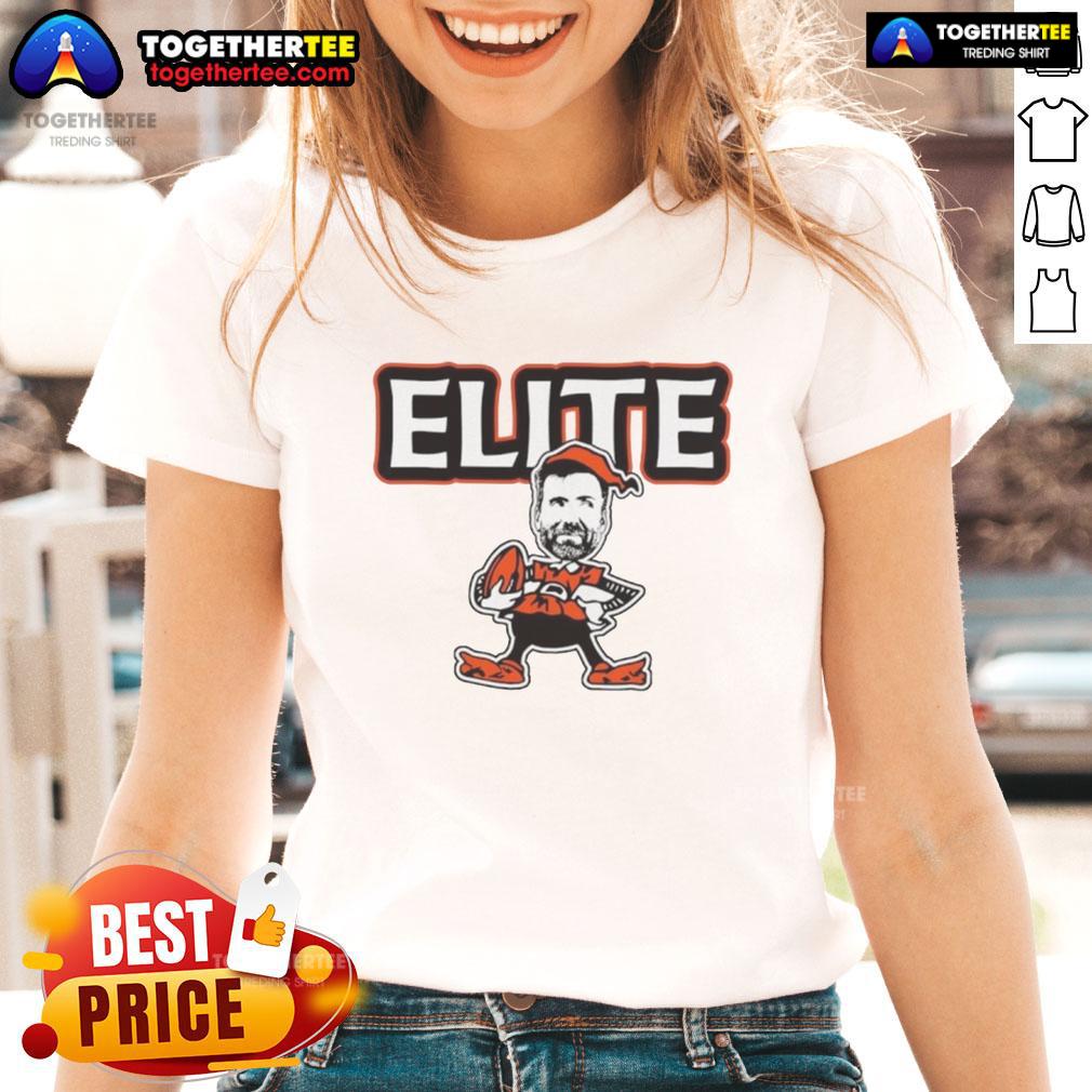 Premium Joe Flacco Elite Cleveland Browns Football Elfe Ladies Tee Premium Joe Flacco Elite Cleveland Browns Football Elfe Ladies Tee in stylish design, perfect for fans and casual wear.