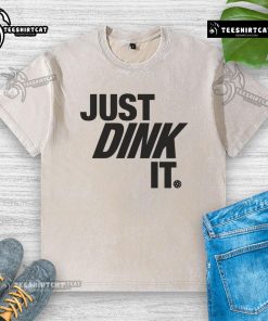 Premium Just Dink It Pickleball washed t-shirt in vibrant colors, perfect for pickleball enthusiasts and casual wear.
