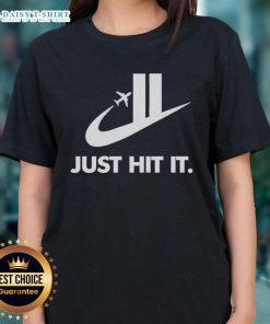Premium Just Hit It Shirt featuring Twin Towers 9/11 design for ladies, perfect for commemorative wear.