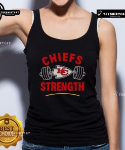 Premium Kansas City Chiefs Strength Gym Tank Top in red, featuring team logo and athletic fit for workouts and fans.