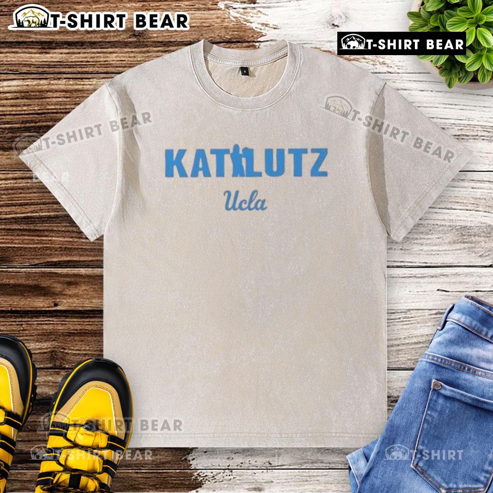 Premium Kat Lutz Ucla Women'S Volleyball Washed T Shirt Premium Kat Lutz UCLA Women's Volleyball washed t-shirt featuring team colors and logo, perfect for fans and athletes.