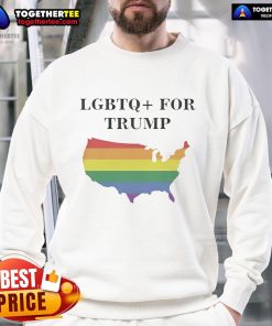Premium LGBTQ for Trump state sweatshirt featuring vibrant colors and bold design, perfect for expressing political pride.