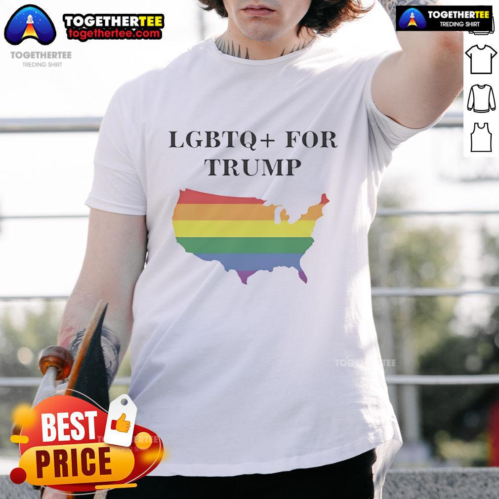 Premium Lgbtq For Trump State T Shirt Premium LGBTQ for Trump State T-Shirt featuring vibrant colors and bold graphics promoting support for LGBTQ rights.