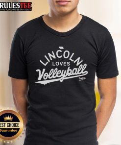 Premium Lincoln Loves Volleyball T-Shirt featuring a stylish design for volleyball enthusiasts and fans of Lincoln.