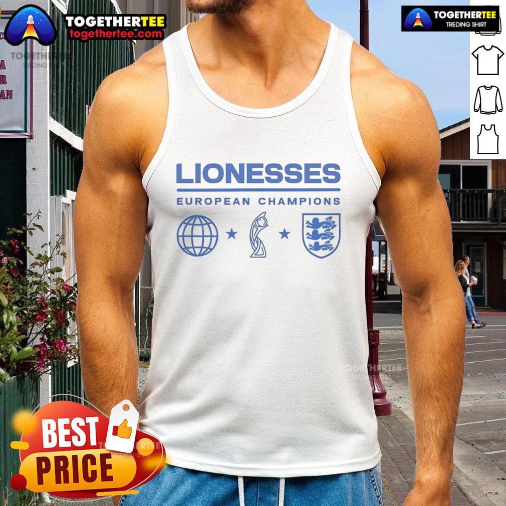 Premium Lionesses European Champions Tank Top Premium Lionesses European Champions tank top featuring a stylish design celebrating women's football success.