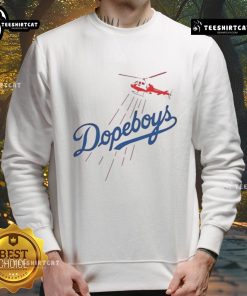 Premium Los Angeles Dodgers Dopeboys sweatshirt featuring bold graphics and a stylish design for sports fans.