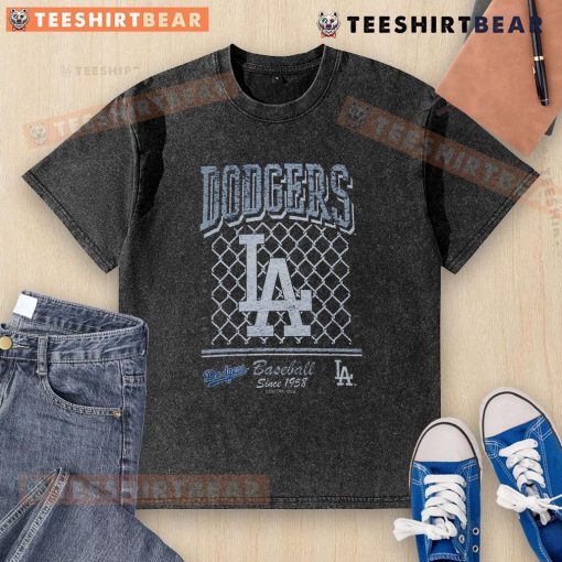 Alt Text: Premium Los Angeles Dodgers old school baseball t-shirt, washed style, celebrating the team's heritage since 1958.