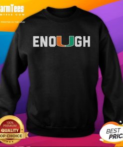 Premium Miami DL Akheem Mesidor Enough Sweatshirt featuring bold graphics and a comfortable fit, perfect for casual wear.