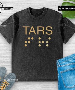 Premium Minimalist Sci-Fi TARS Washed T-Shirt featuring a sleek design inspired by futuristic themes.