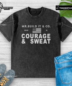 Premium Mr. Build It Courage Sweat Washed T-Shirt in soft fabric, featuring a bold graphic design for casual style.