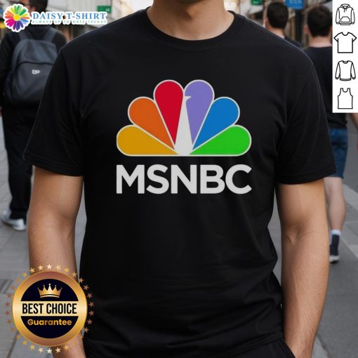 Premium MSNBC Logo Classic T-Shirt featuring a bold logo design on a comfortable fabric, perfect for fans and casual wear.