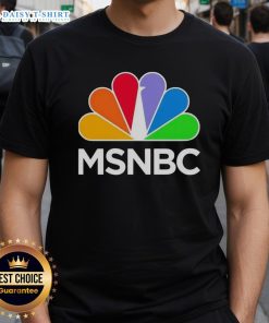 Premium MSNBC Logo Classic T-Shirt featuring a bold logo design on a comfortable fabric, perfect for fans and casual wear.