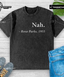 Premium Rosa Parks washed t-shirt featuring a vibrant design celebrating civil rights activism and equality.