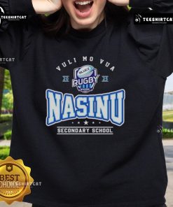 Premium Nasinu Secondary School Vuli Mo Vua 2025 sweatshirt in navy blue with school logo and vibrant design.