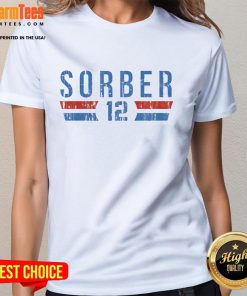 Premium Oklahoma City Thunder Thomas Sorber 12 Font Ladies Tee in stylish design, perfect for fans and casual wear.