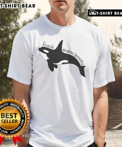 Premium Orca Fck Them Boats Killer Whale T-Shirt featuring a bold graphic design of an orca in vibrant colors.