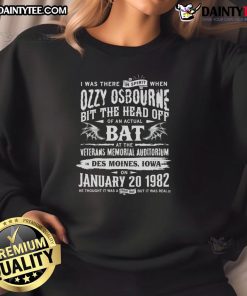 Premium Ozzy Osbourne I Was There In Spirit Sweatshirt featuring iconic graphic design and stylish fit for fans.