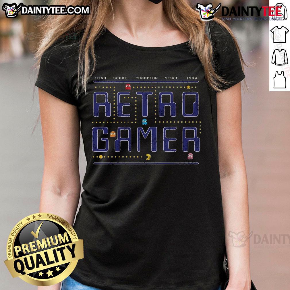 Premium Pacman Retro Gamer Level Ladies Tee
