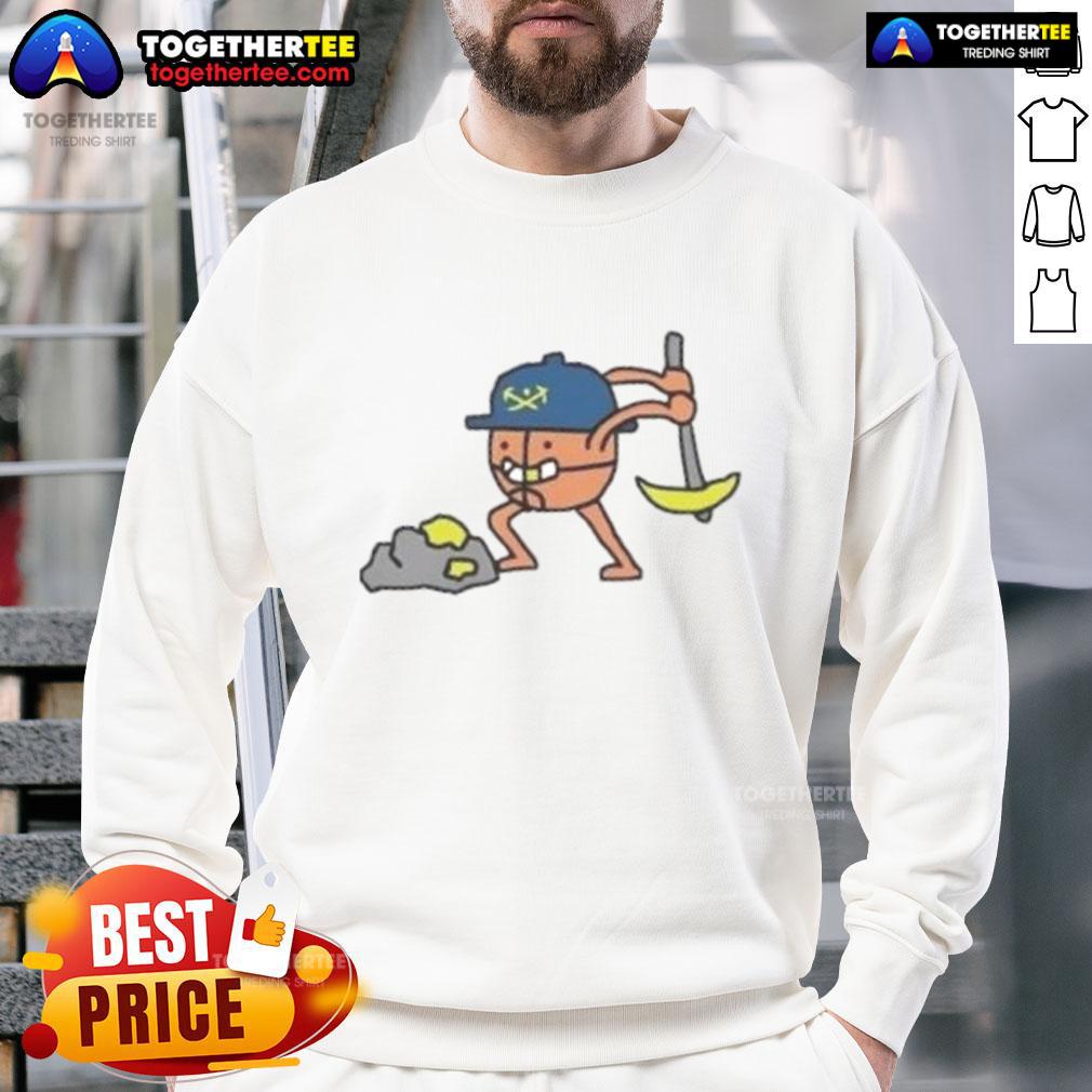 Premium Paint Denver Nuggets Basketball Sweatshirt Premium Denver Nuggets basketball sweatshirt featuring team colors and logo, perfect for fans and game day attire.