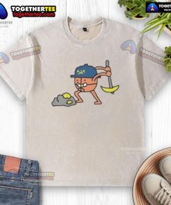 Premium paint Denver Nuggets basketball washed t-shirt featuring team colors and logo, perfect for fans.