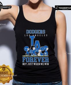 Premium Peanuts Charlie Brown Snoopy Dodgers baseball tank top, perfect for fans celebrating every game.