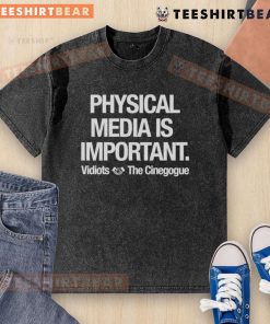 Premium Physical Media Vidiots The Cinegogue washed t-shirt featuring vibrant graphic design and soft fabric texture.