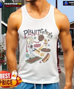 Premium Planet Euphoria Home Run baseball tank top in vibrant colors, perfect for sports enthusiasts and summer wear.
