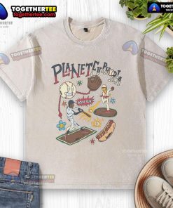 Premium Planet Euphoria Home Run baseball washed t-shirt in a casual style, perfect for sports enthusiasts.