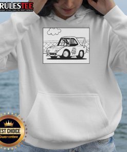 Premium Plymouth classic car cartoon hoodie featuring vibrant graphics of a vintage car on a stylish sweatshirt.