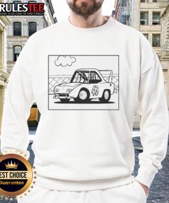 Premium Plymouth classic car cartoon sweatshirt featuring a vibrant graphic of a vintage Plymouth car.