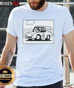 Premium Plymouth Classic Car Cartoon T-Shirt featuring a vibrant illustration of a vintage Plymouth car design.