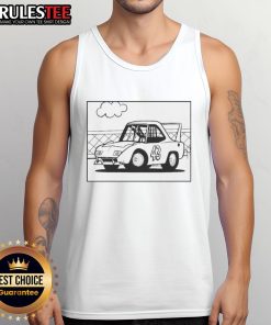Premium Plymouth classic car cartoon tank top design featuring a vibrant graphic of a vintage car.