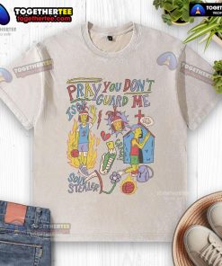 Premium 'Pray You Don't Guard Me' ISO Basketball Washed T-Shirt featuring a stylish design for basketball enthusiasts.