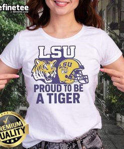 Premium Proud To Be A LSU Tigers Ladies Tee in vibrant purple, showcasing school spirit and style for female fans.